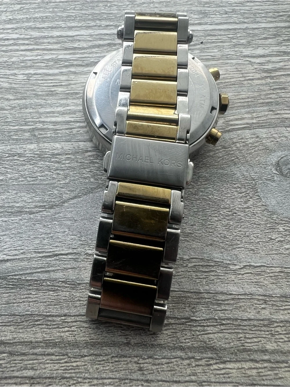 Michael Kors Two-Tone Gold & Silver Crystal-Trim Chronograph Watch
